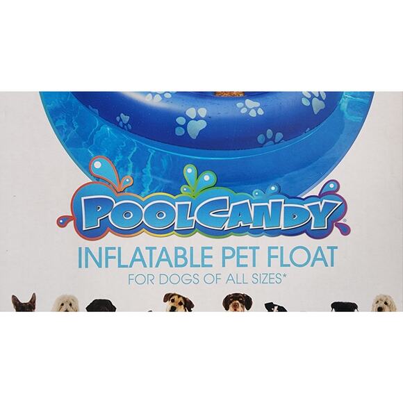 Pool Candy Inflatable Dog Pet Pool Float and Lounger 53" x 35" Up to 100 Lbs - Picture 2 of 8